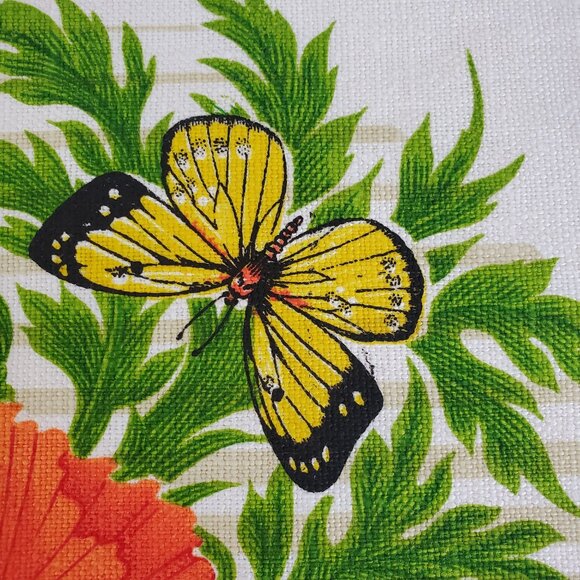 Printed Silk Screen Placemats Poppy 6 Piece The Bagshaws of St Lucia West Indies - Picture 5 of 5